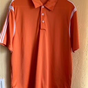Adidas Orange Polo Shirt Short-Sleeved Casual